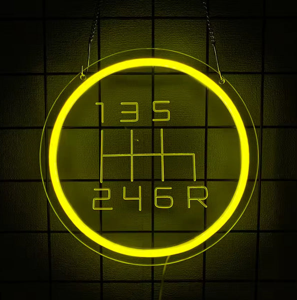 💡 Neon LED – Schemat Skrzyni Biegów (6-biegowa) ⚙️